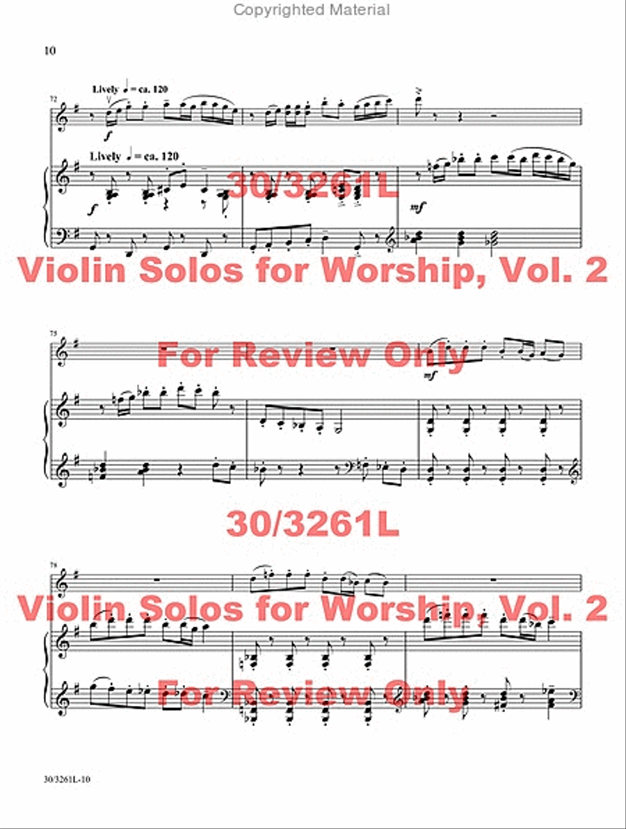 Violin Solos for Worship, Vol. 2 image number null