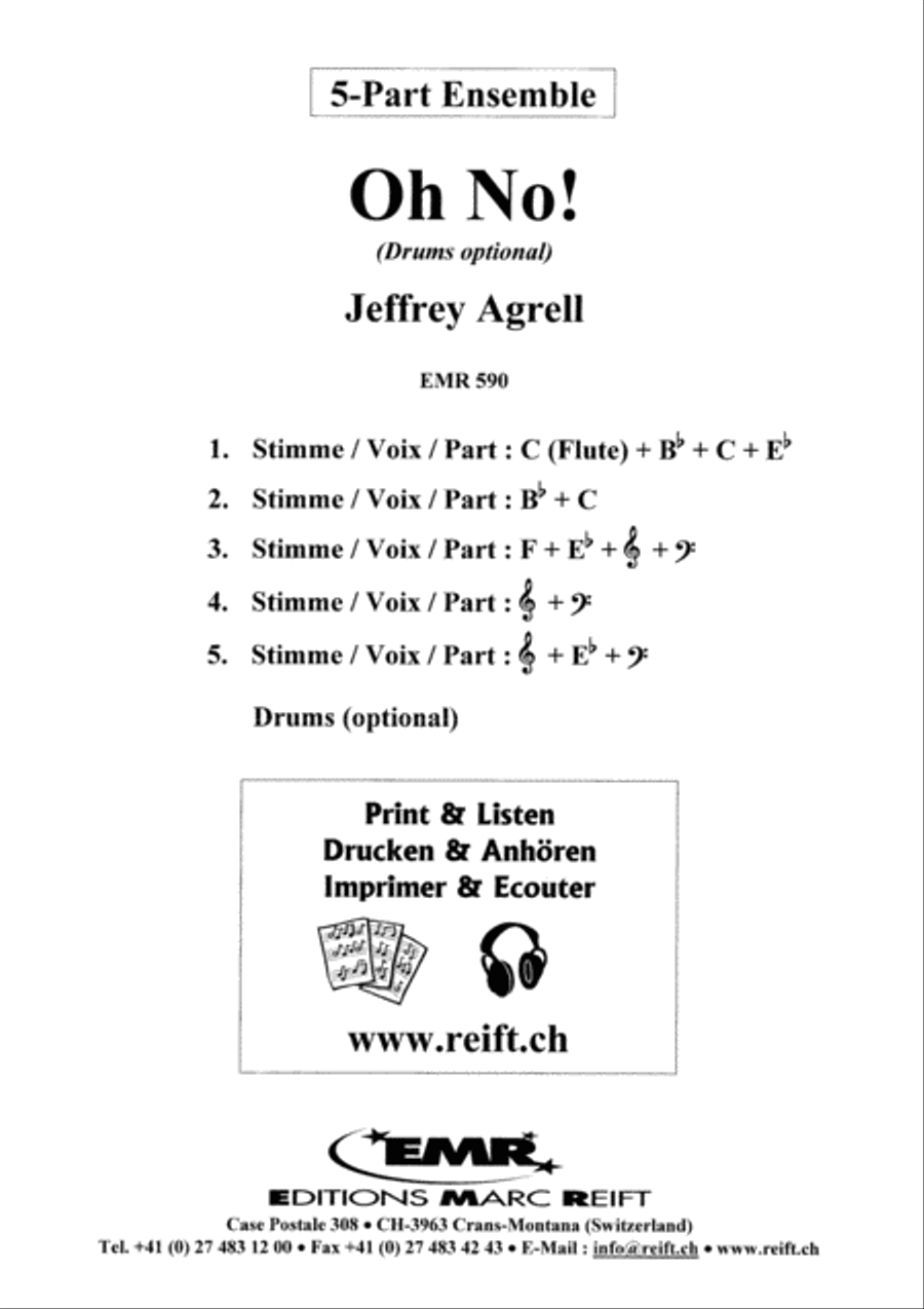 Oh No! Oh No! Concert Band scores gallery preview page 2