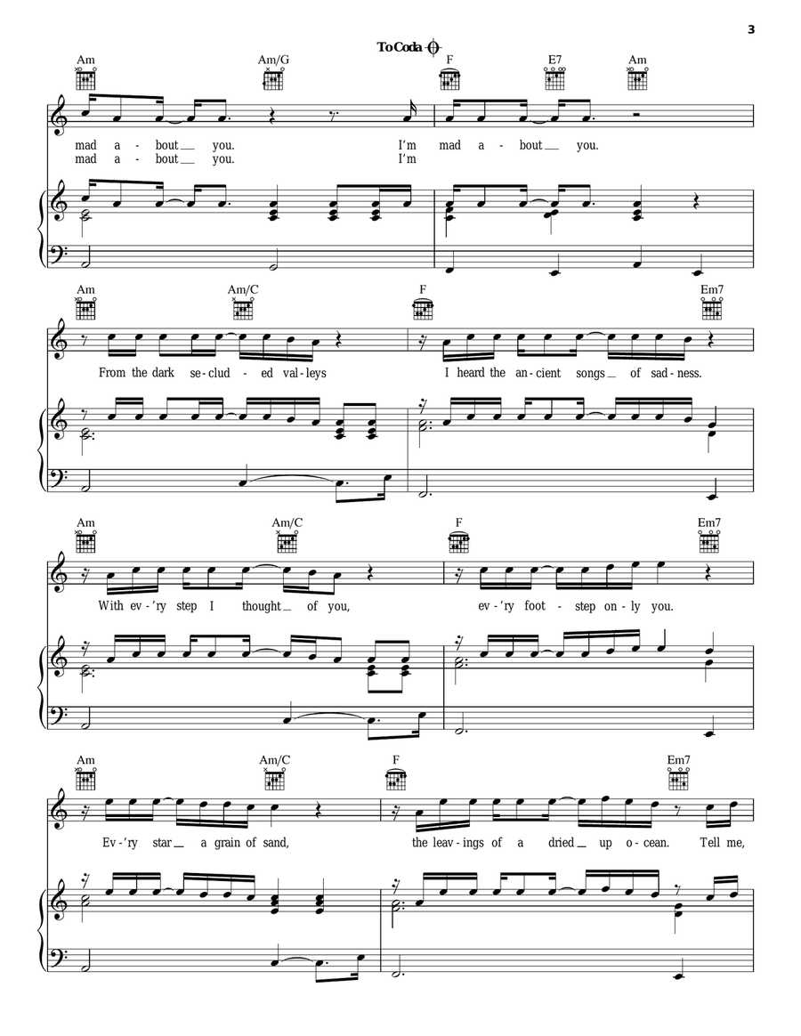 Mad About You Piano, Vocal, Guitar scores gallery preview page 3