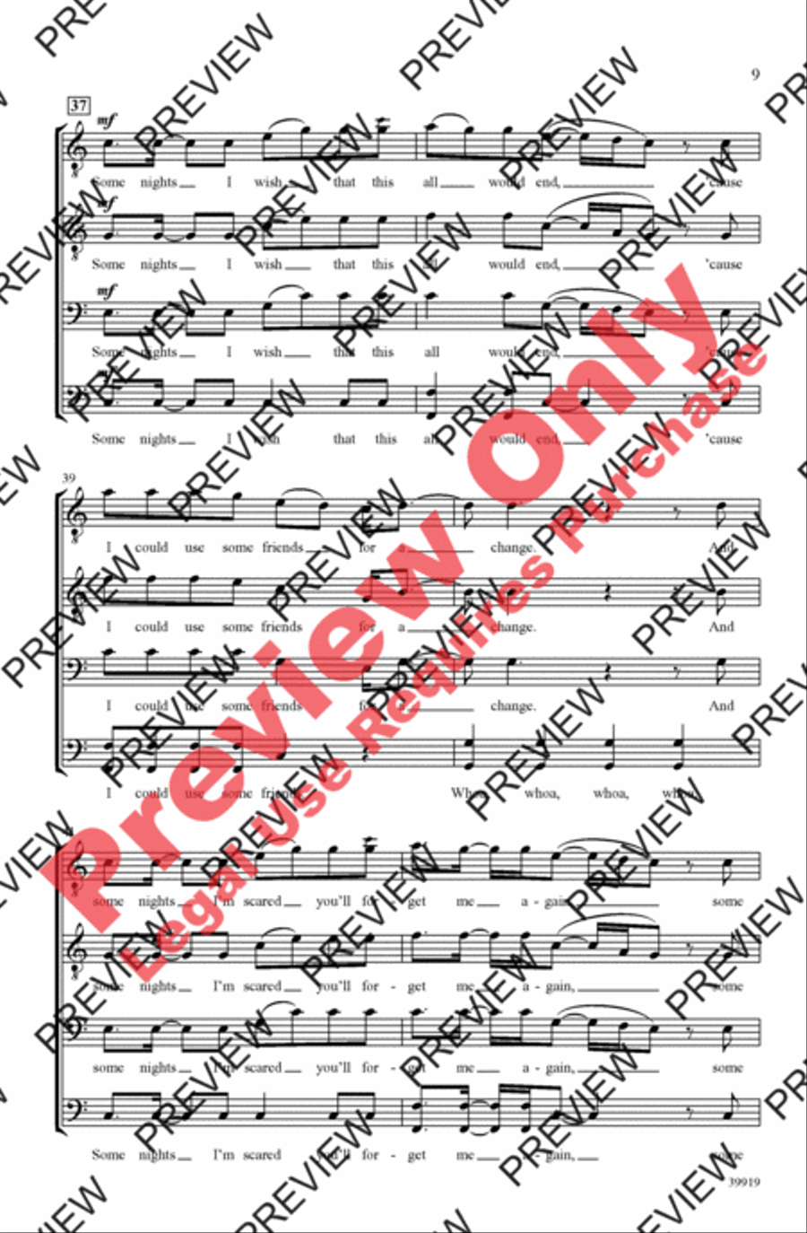 Some Nights Men's Choir scores gallery preview page 9
