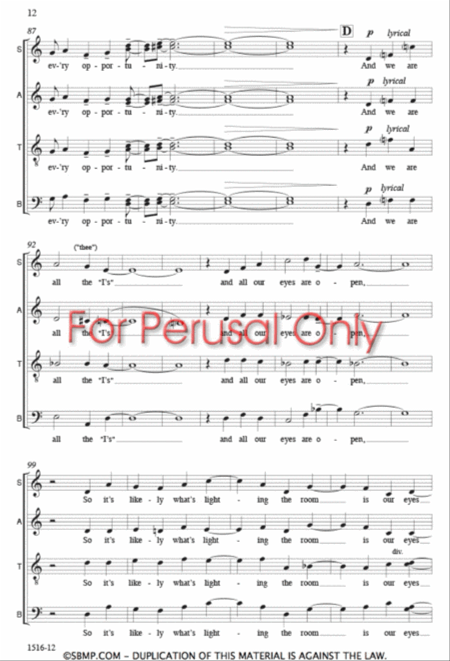 Identities - SATB Octavo 4-Part scores gallery preview page 11