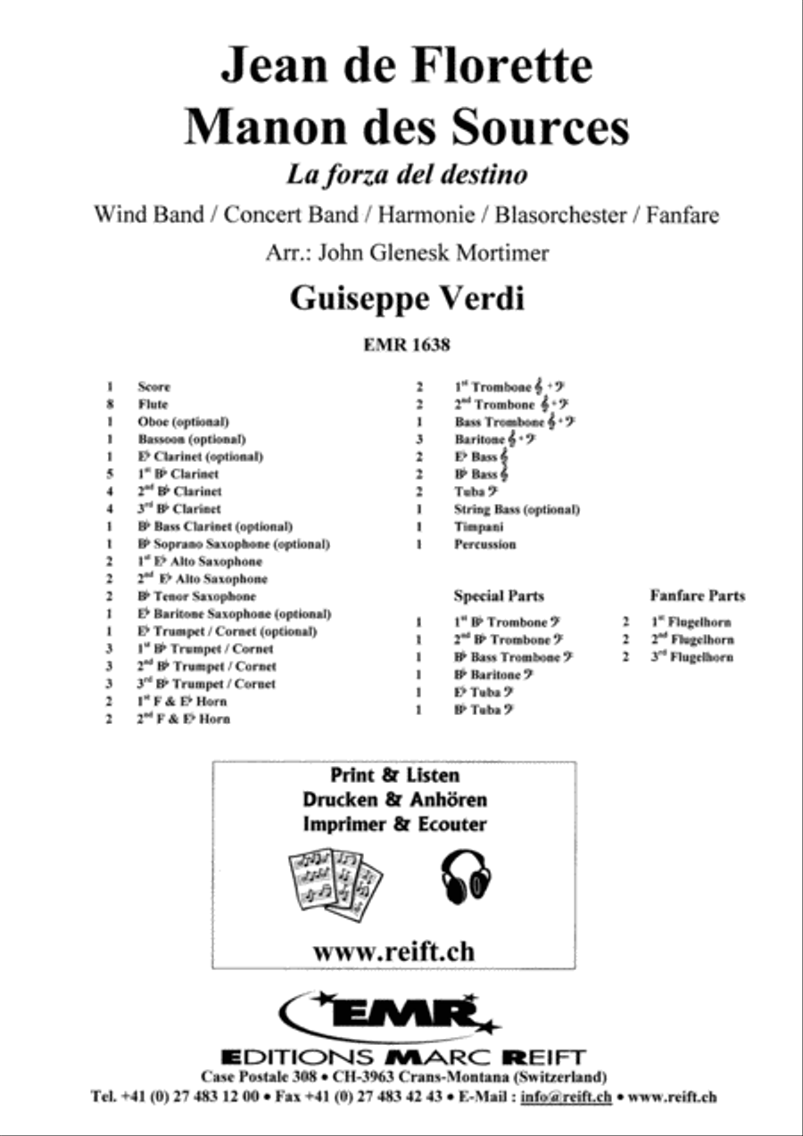 Jean de Florette - Manon des Sources Concert Band scores gallery preview page 2