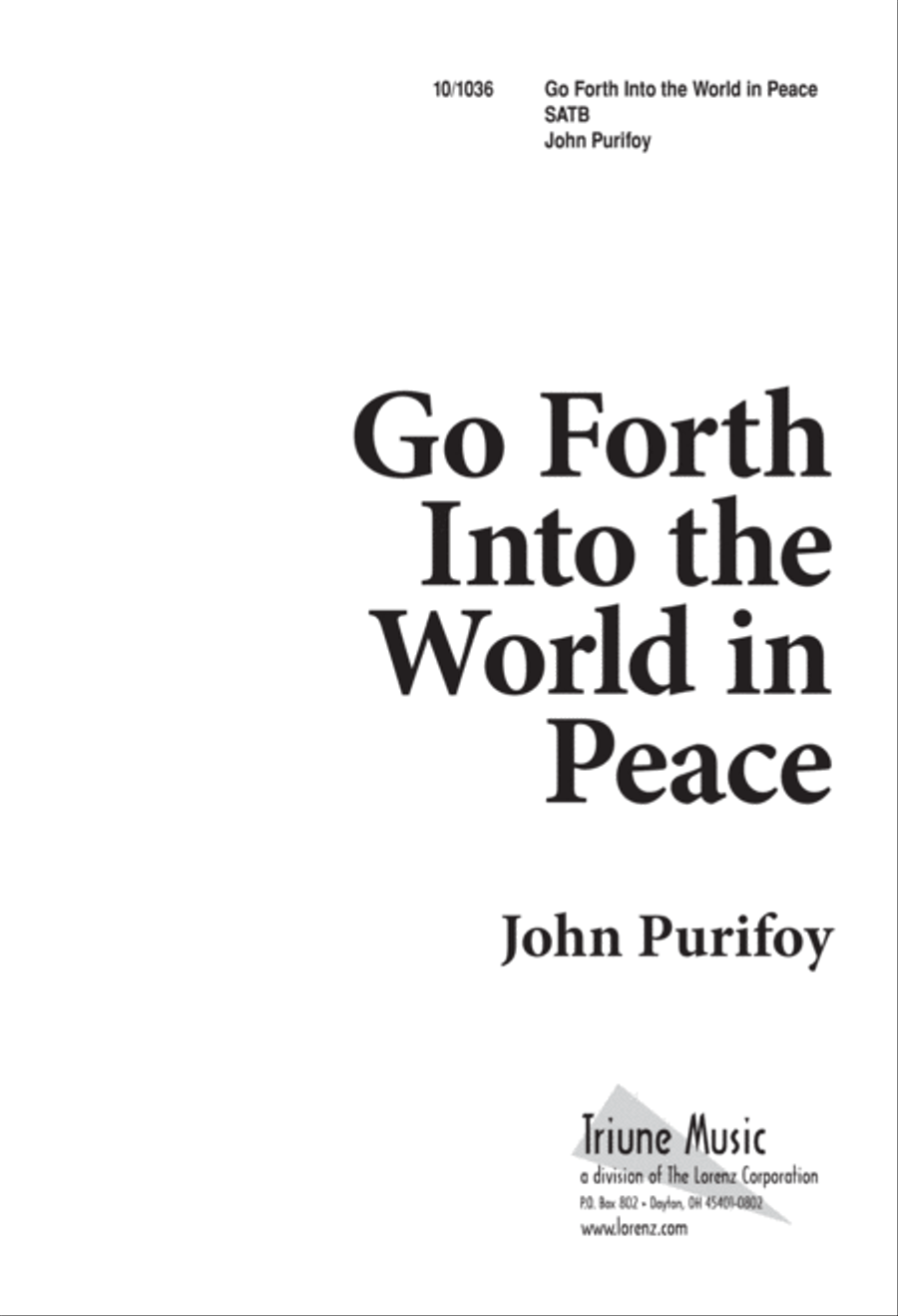 Go Forth Into the World in Peace 4-Part scores gallery preview page 1