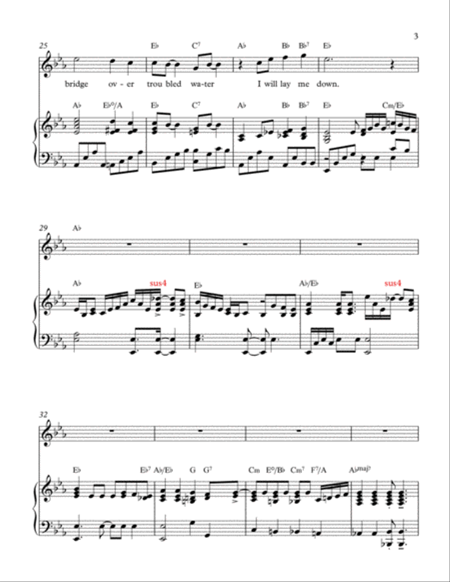 Bridge Over Troubled Water Voice scores gallery preview page 3