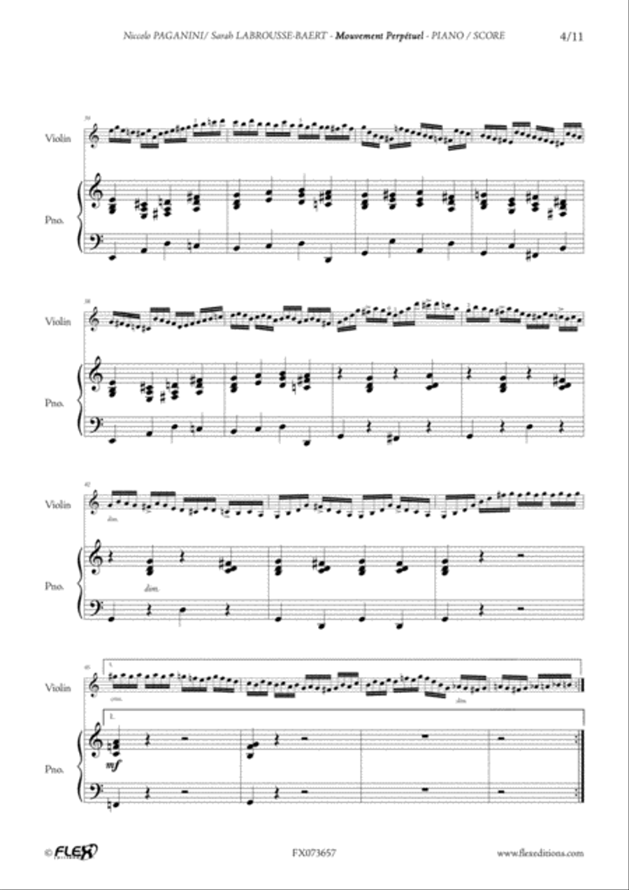 Mouvement Perpetuel Violin Solo scores gallery preview page 4