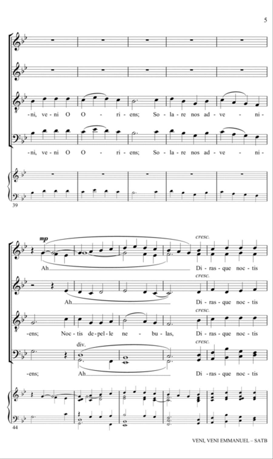 Veni, Veni Emmanuel (arr. Philip Lawson) 4-Part scores gallery preview page 5