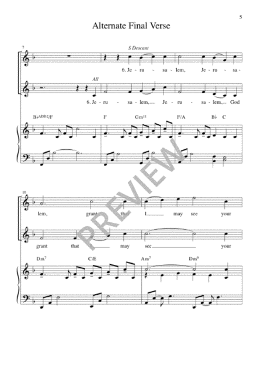 Jerusalem, My Happy Home 3-Part scores gallery preview page 6