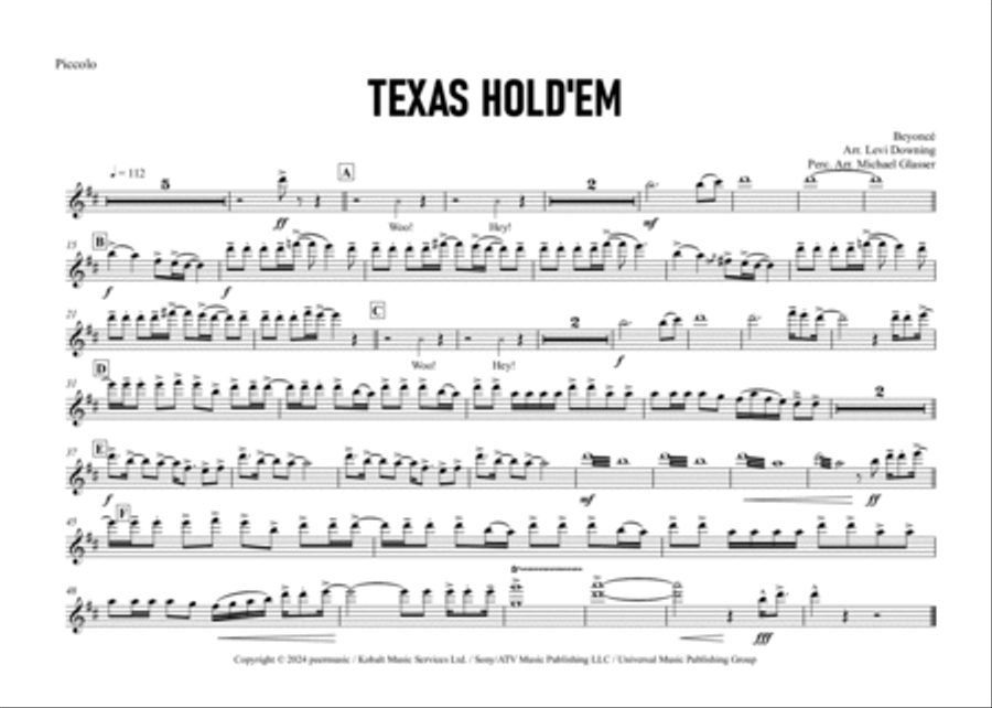 Texas Hold 'em Marching Band scores gallery preview page 6