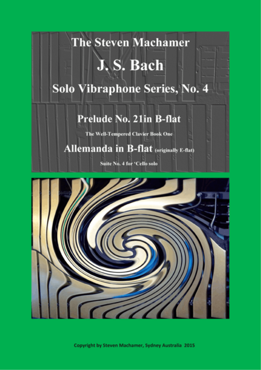 Prelude and Allemanda in B-flat for solo vibraphone Vibraphone scores gallery preview page 1