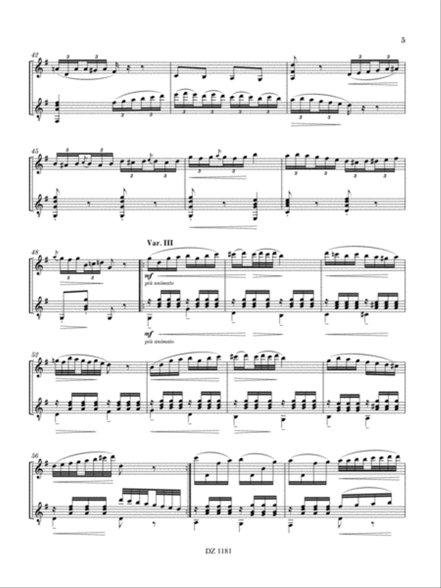 Variazioni su un tema di Haydn Classical Guitar scores gallery preview page 5