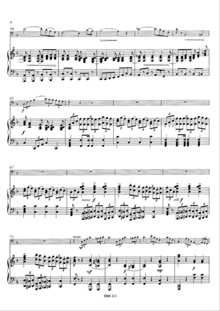 Concertino by Ernst Sachse Bass Trombone Sheet Music Sheet