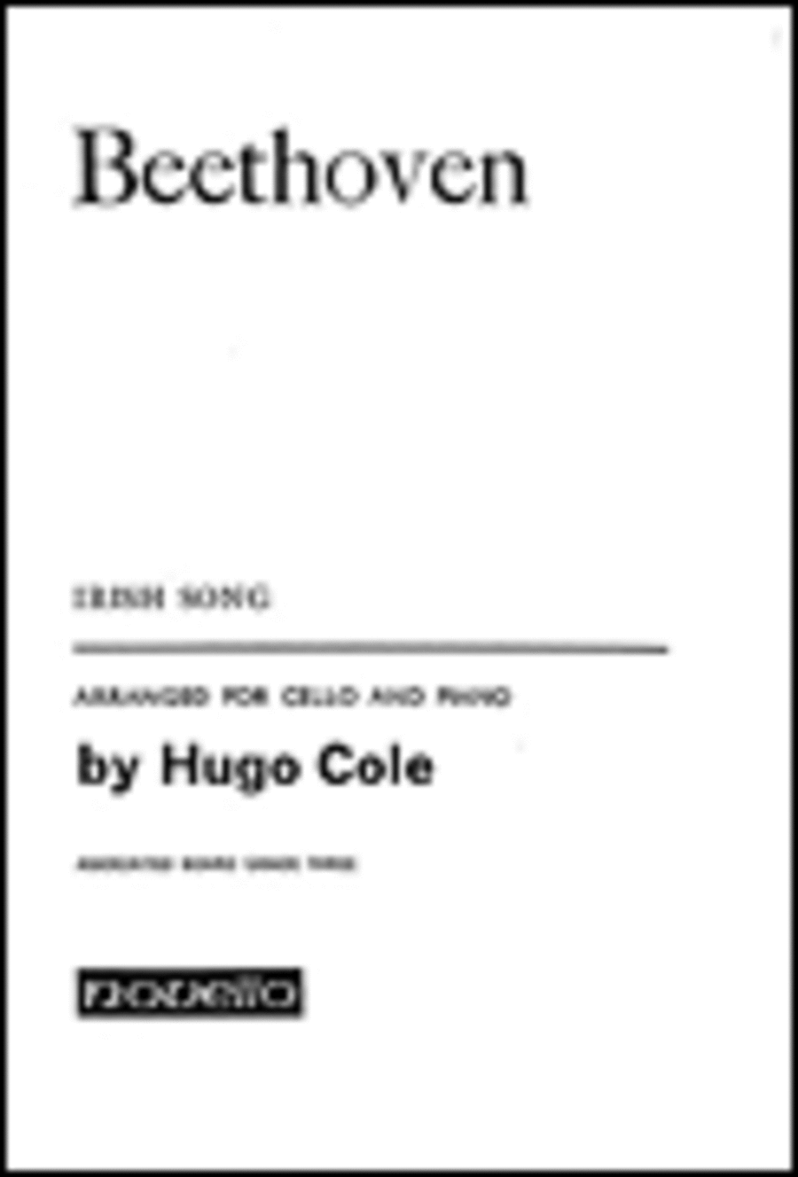 Beethoven: Irish Song for Cello with Piano accompaniment
