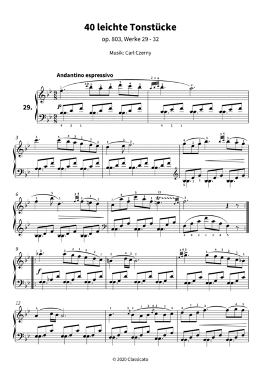 40 leichte Tonstucke Piano scores gallery preview page 3