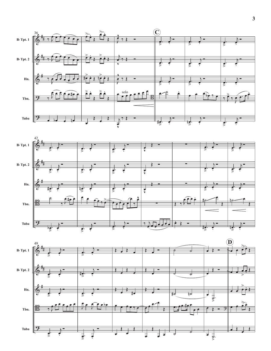 Grandpa's Spells - Full Score Brass Quintet scores gallery preview page 3