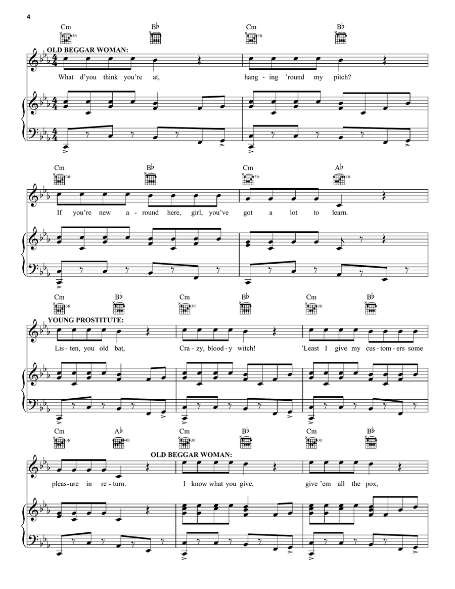 Look Down Piano, Vocal, Guitar scores gallery preview page 4