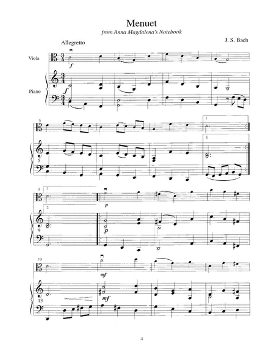 The Student Violist: Bach Viola Solo scores gallery preview page 5