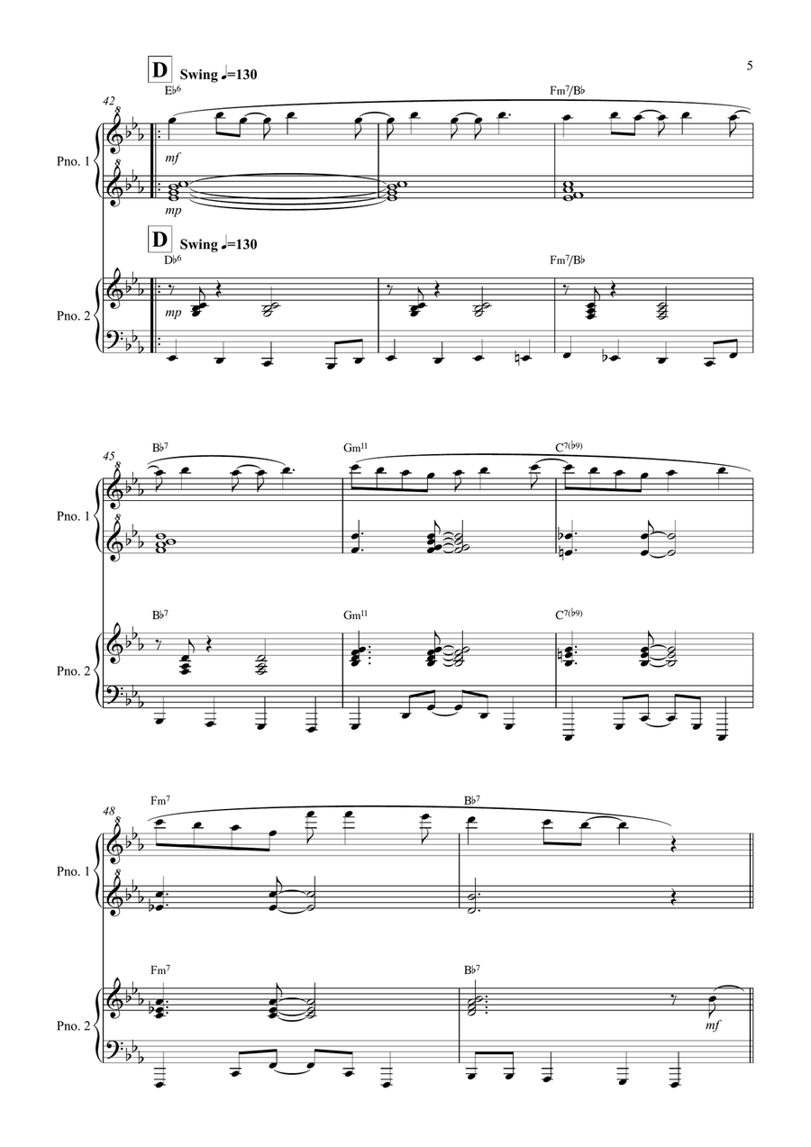 Over The Rainbow (from The Wizard Of Oz) 1 Piano, 4-Hands scores gallery preview page 5