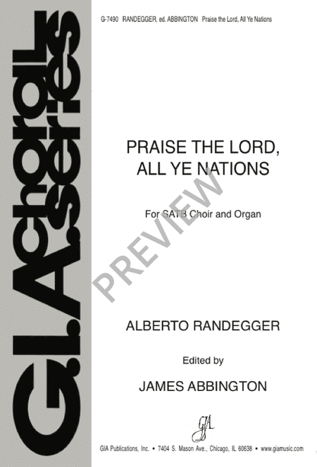 Praise the Lord, All Ye Nations