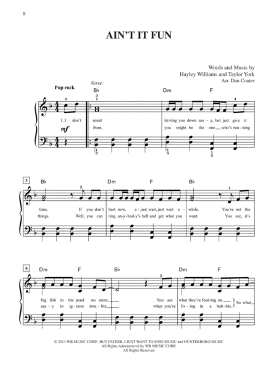 4 Pop Hits Issue 1 Easy Piano scores gallery preview page 3