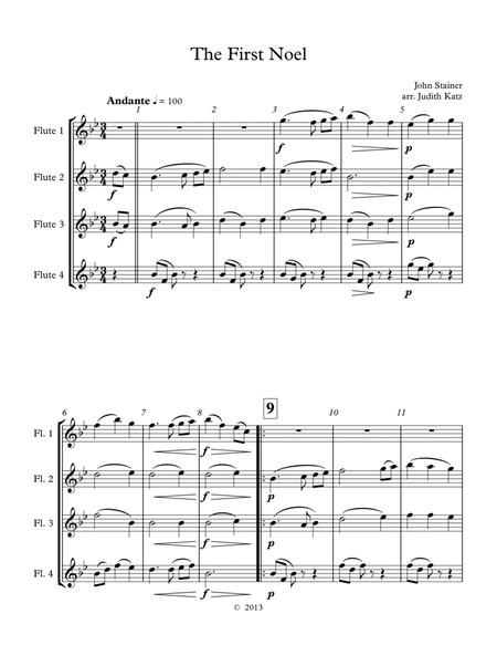 The First Noel - for flute quartet image number null