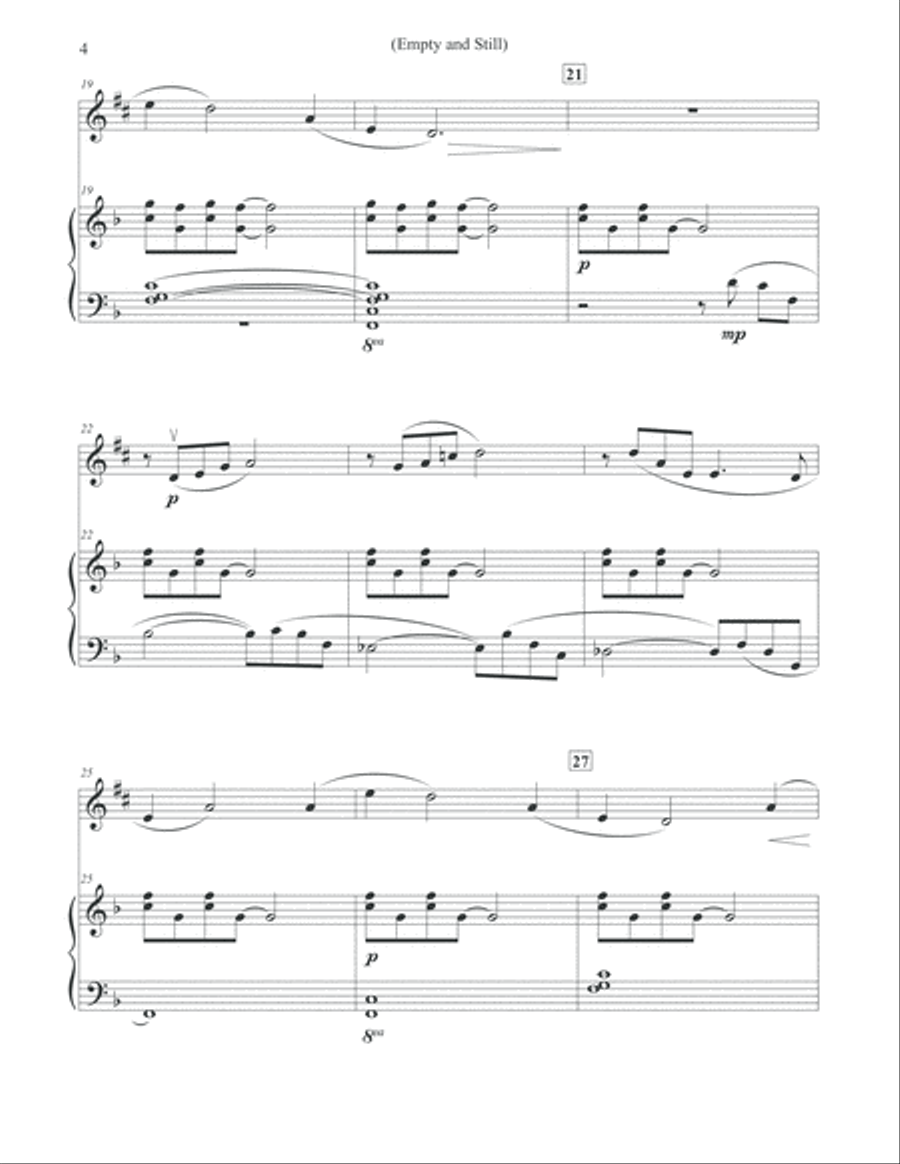 Empty and Still - Alto Sax & Piano Alto Saxophone scores gallery preview page 4