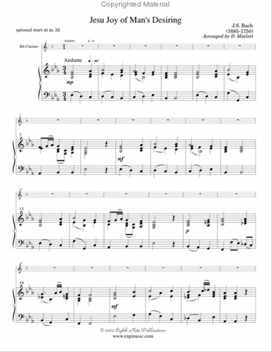 Jesu Joy of Man's Desiring Small Ensemble scores gallery preview page 2