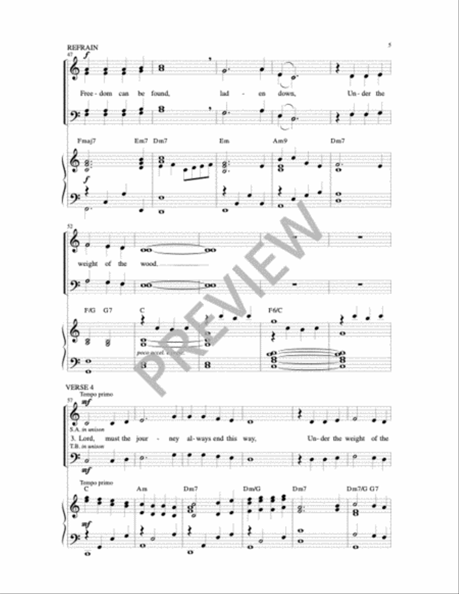 Lord Let Me Walk 4-Part scores gallery preview page 2