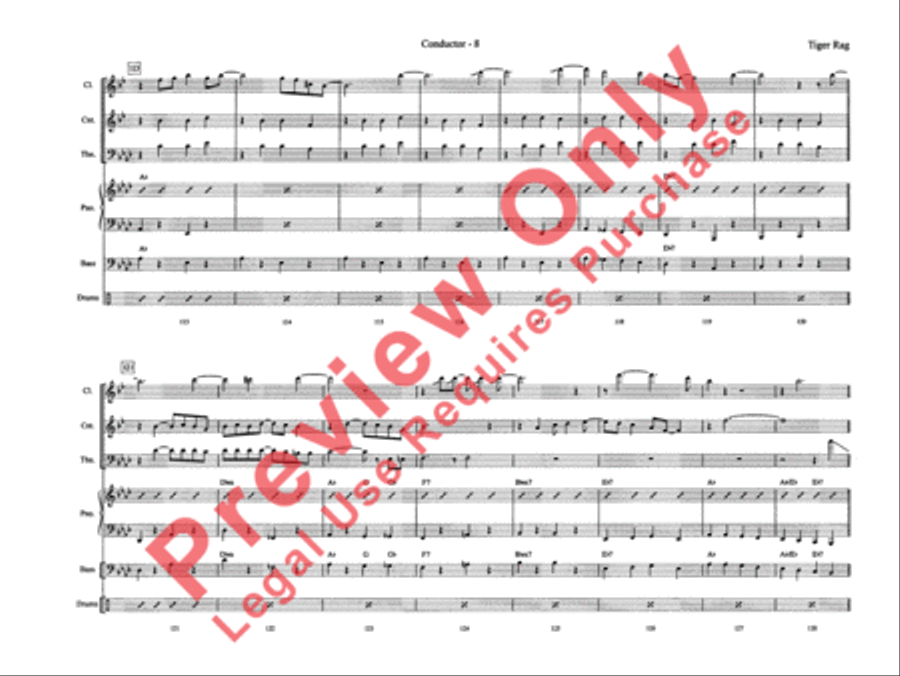 Tiger Rag (Hold That Tiger) Jazz Ensemble scores gallery preview page 14
