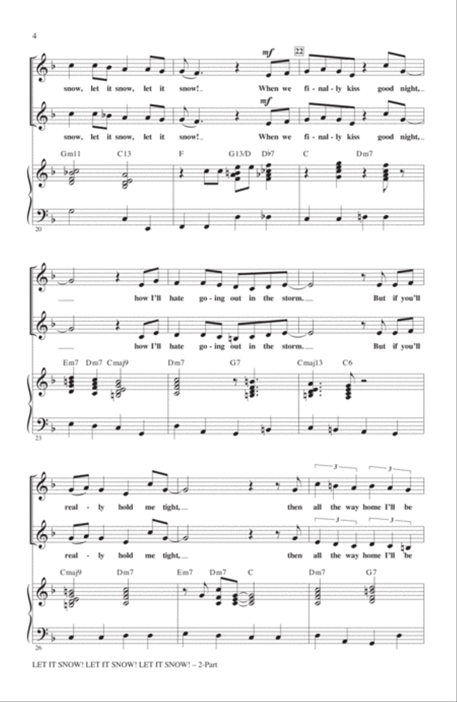 Let It Snow! Let It Snow! Let It Snow! (adapted by Mark Brymer) 2-Part scores gallery preview page 3