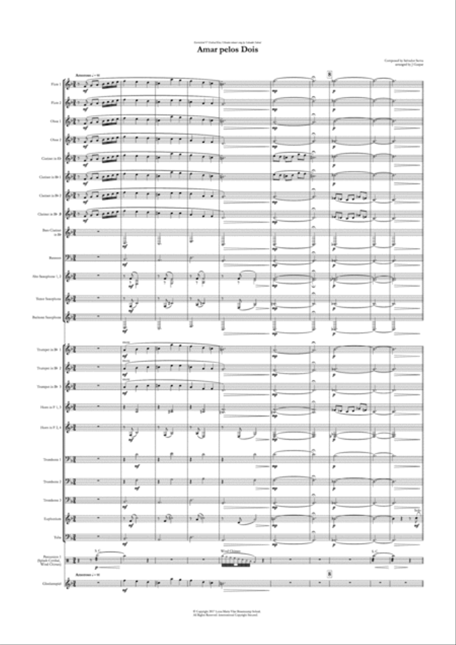 Amar Pelos Dois Concert Band scores gallery preview page 1