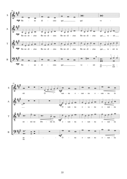 Sanctus-Benedictus - Missa in Nativitate Domini - SATB Choir a cappella image number null
