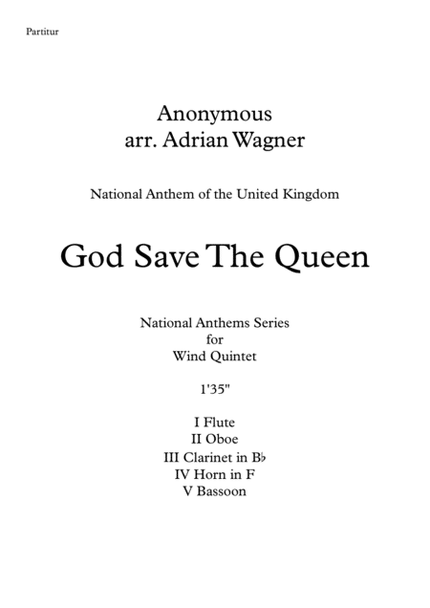 God Save The Queen (National Anthem of the United Kingdom) Wind Quintet arr. Adrian Wagner image number null