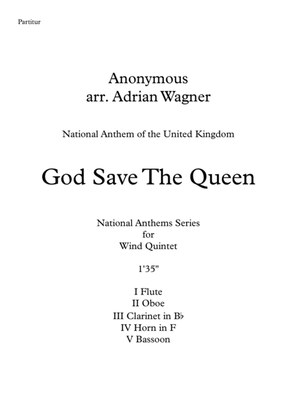 God Save The Queen (National Anthem of the United Kingdom) Wind Quintet arr. Adrian Wagner