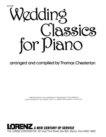 Wedding Classics for Piano