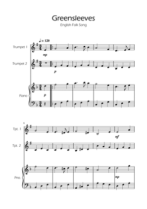 Greensleeves - Trumpet Duet w/ Piano