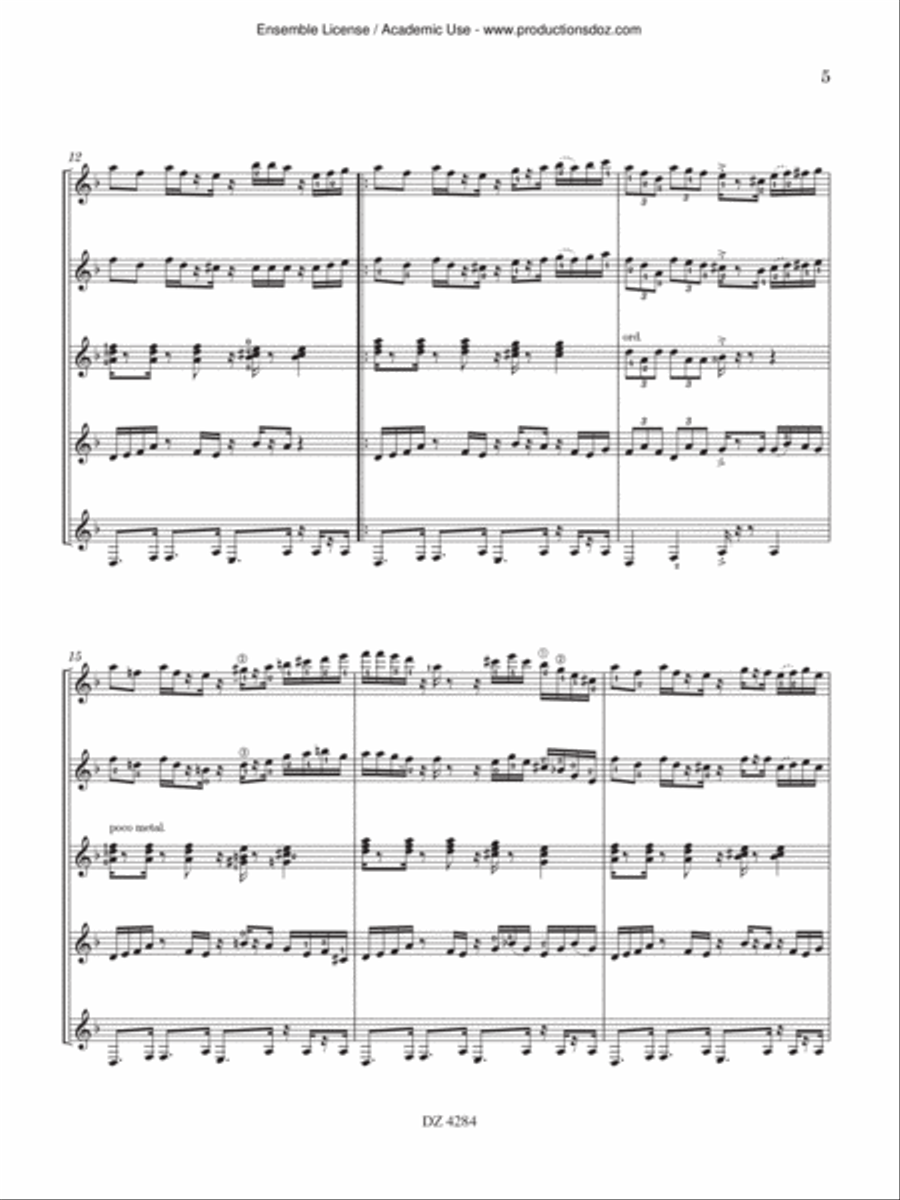 Capricho latino Capricho latino Guitar Ensemble scores gallery preview page 5