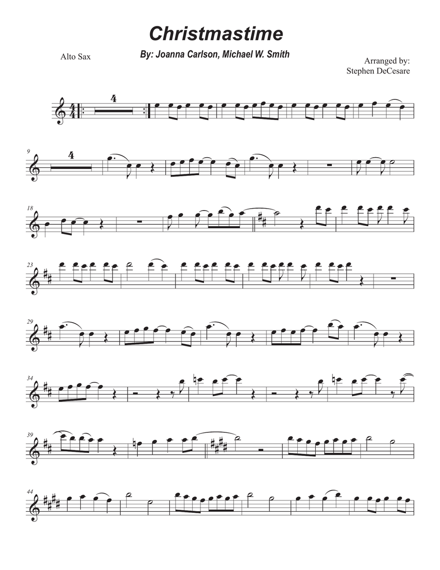 Christmastime Alto Saxophone scores gallery preview page 4