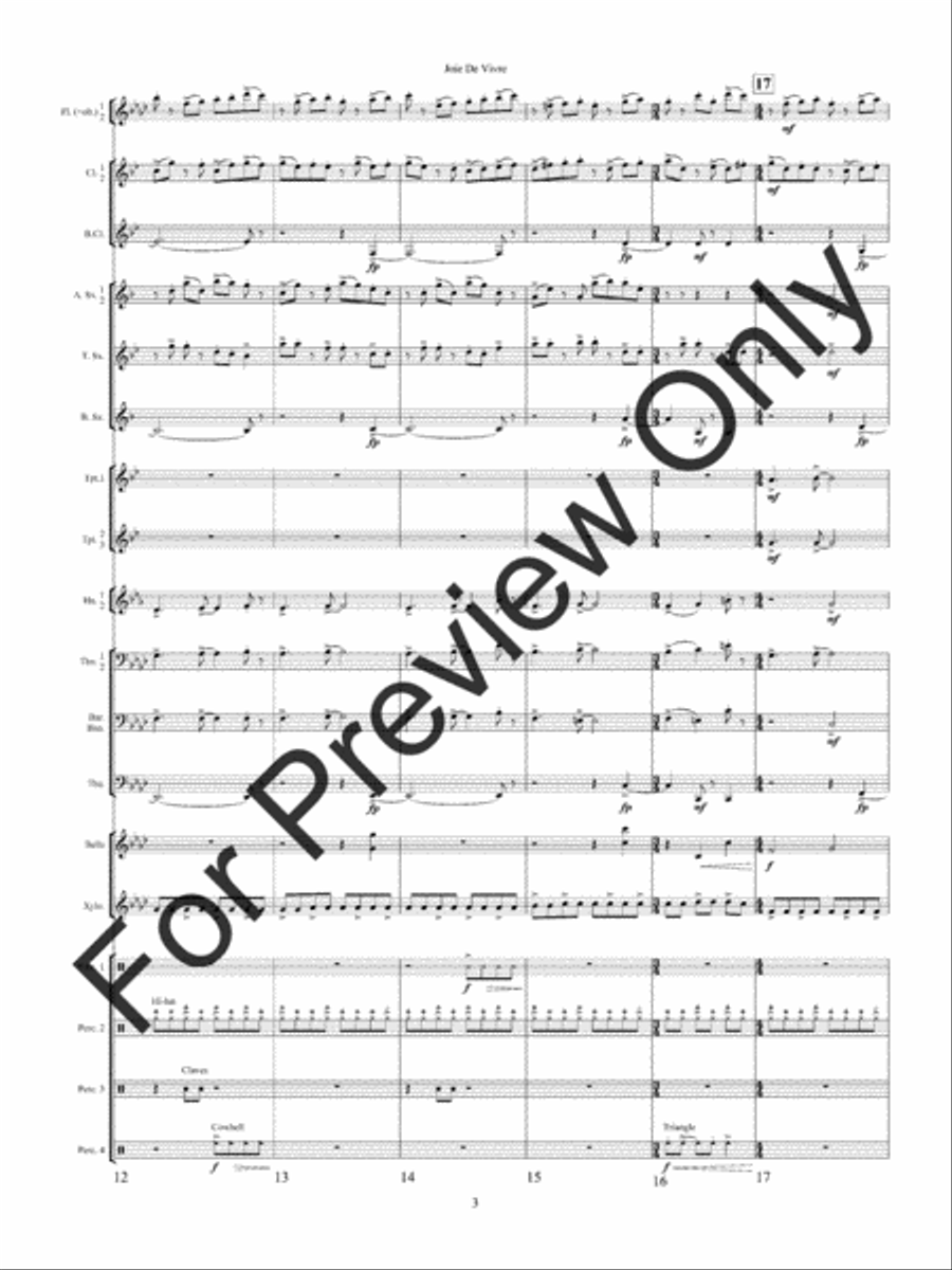 Joie De Vivre Concert Band scores gallery preview page 6