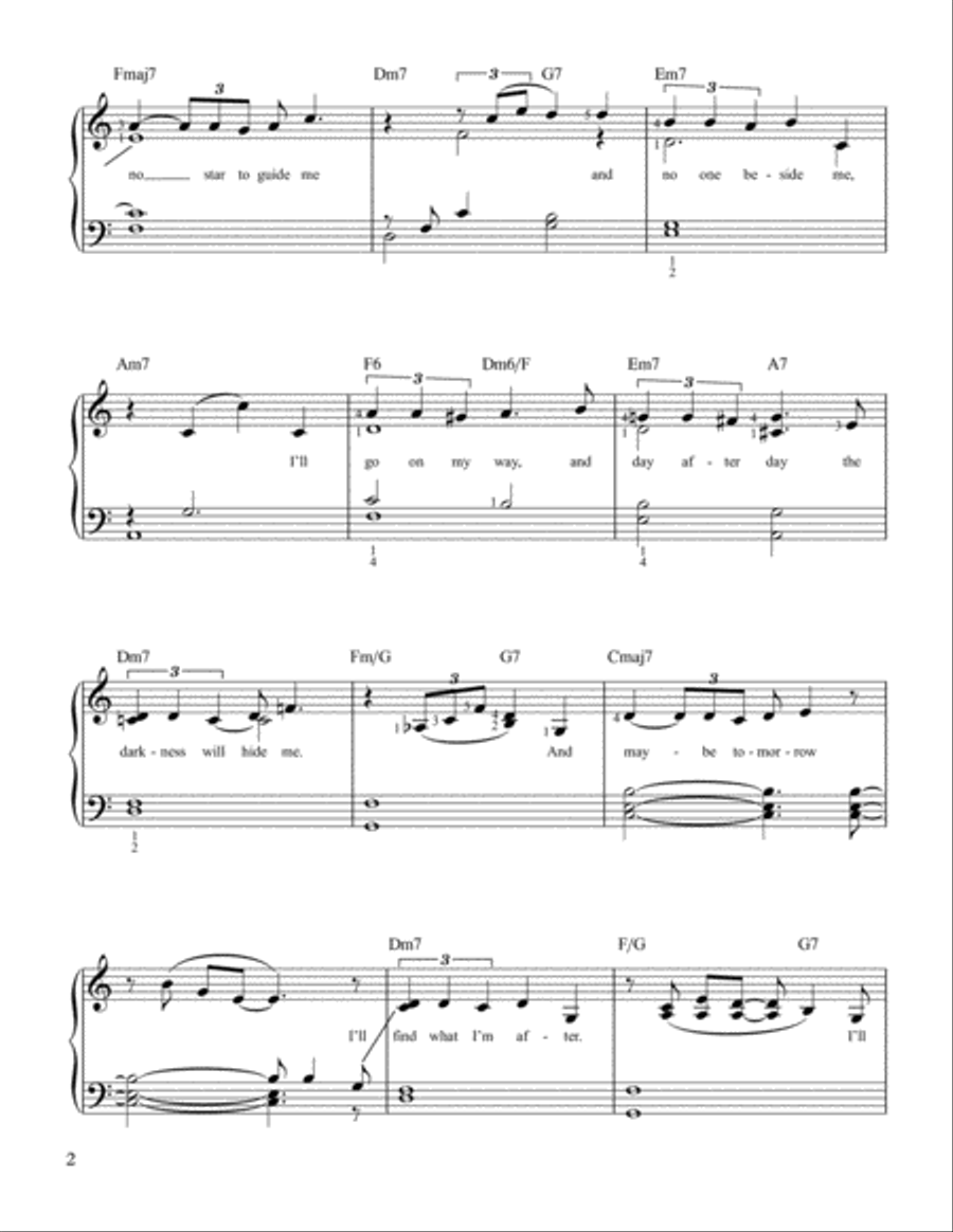 Who Can I Turn To (when Nobody Needs Me) Easy Piano scores gallery preview page 2