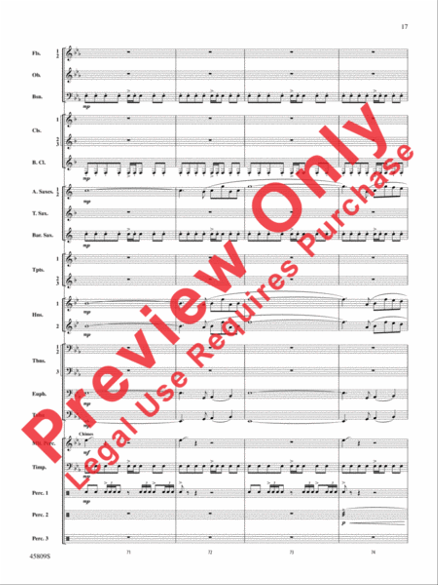 At the Movies with James Horner Concert Band scores gallery preview page 18