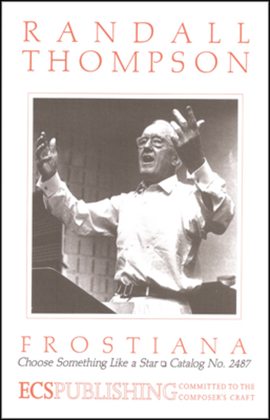 Book cover for Choose Something Like A Star - SATB - From "Frostiana"