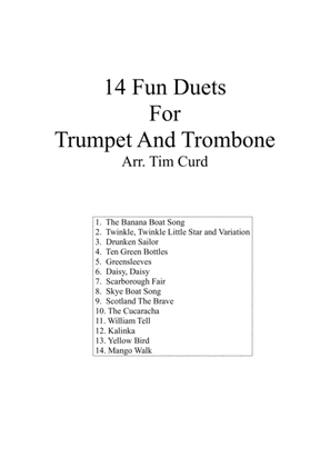 Book cover for 14 Fun Duets For Trumpet and Trombone
