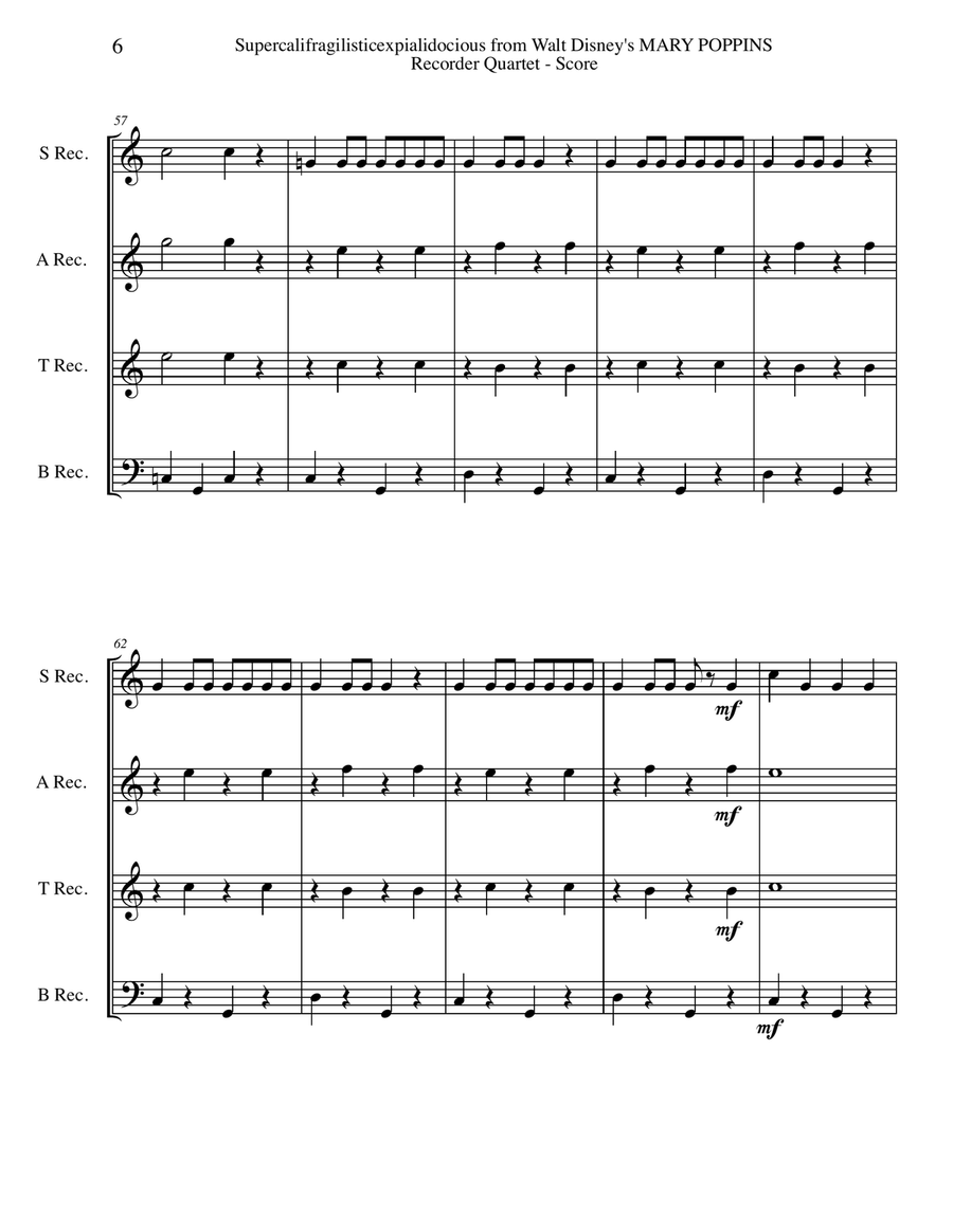 Supercalifragilisticexpialidocious from Walt Disney's MARY POPPINS Small Ensemble scores gallery preview page 6