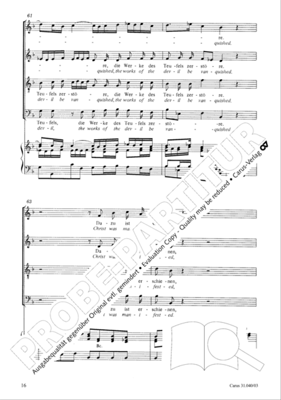 Christ was manifested for this purpose (Dazu ist erschienen der Sohn Gottes) ATB scores gallery preview page 17