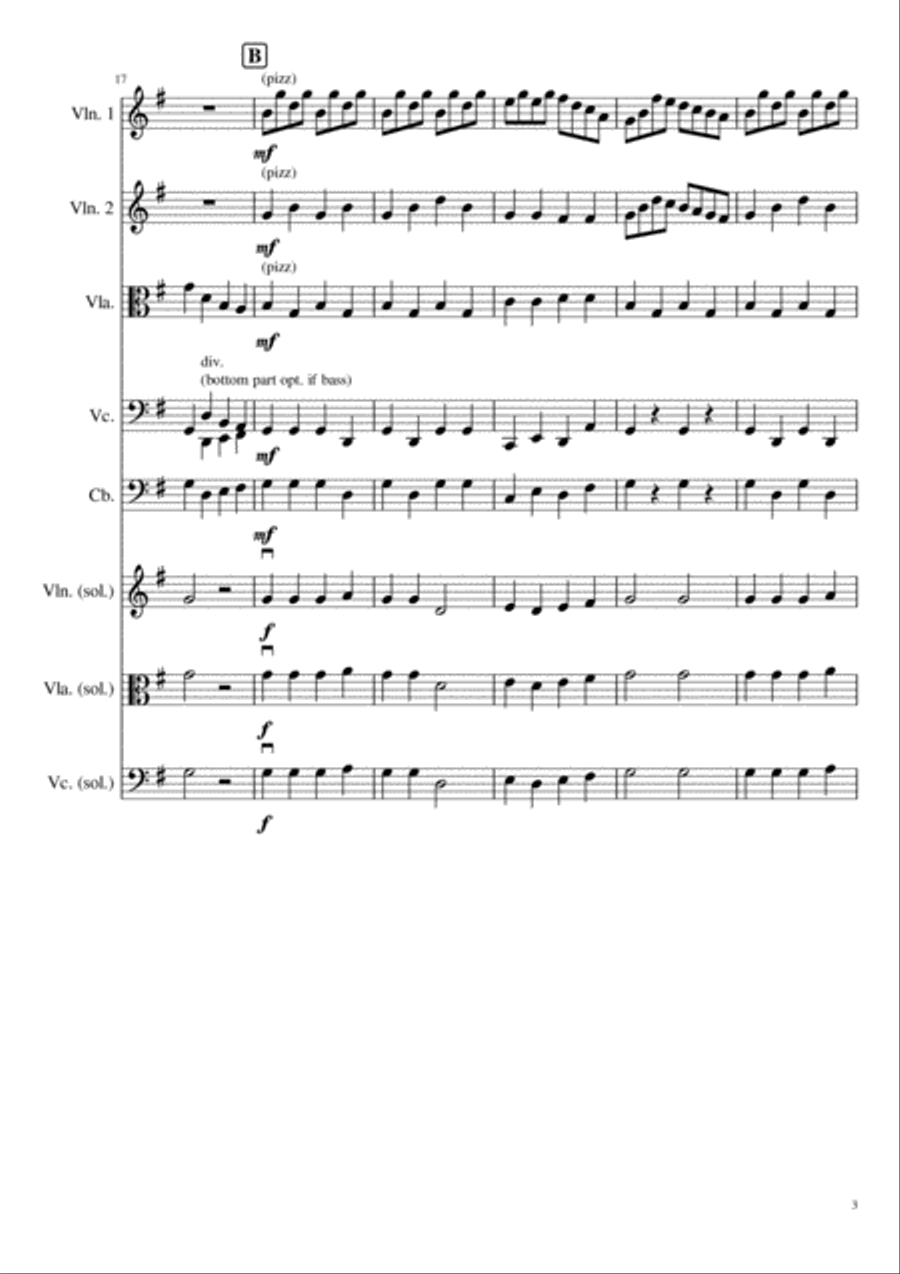 Good King Wenceslas - for Beginners and Junior String Ensemble Cello scores gallery preview page 3