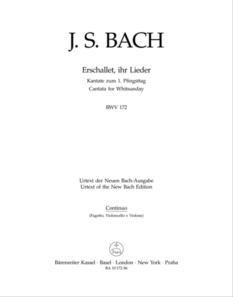 Erschallet, ihr Lieder, BWV 172 Bassoon scores gallery preview page 1