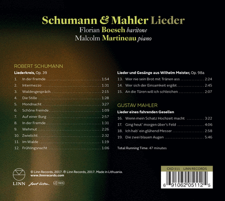 Schumann & Mahler: Lieder
