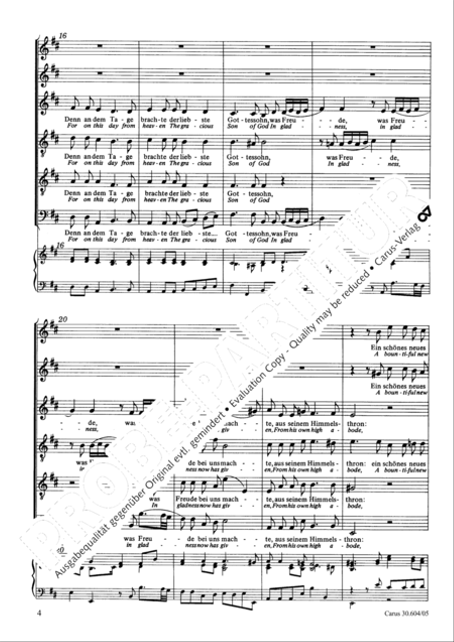 O joyful time, we greet you (Sei, lieber Tag, willkommen) Choir scores gallery preview page 5