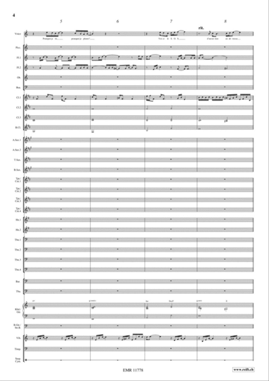 Starmania Concert Band scores gallery preview page 5