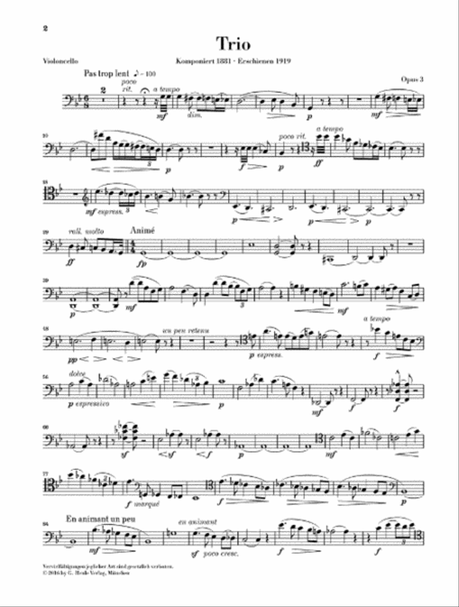 Piano Trio in G minor, Op. 3 Piano Trio scores gallery preview page 5